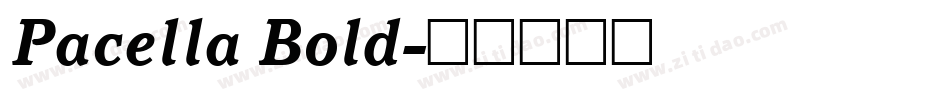 Pacella Bold字体转换